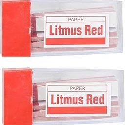 Litmus Papers for Testing Acid and Base Solutions, Activity Laboratory Industrial Scientific Experiment (Red)-11