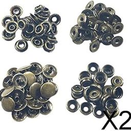 FABLOFT® 2x50x Snap Fasteners Press Stud Buttons for Leather Jacket Jeans Bag Clouses Brass-image-31