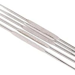 5 Pieces/Set Knitted Tools Double End Crochet leptonema Practice Hook Lace Hook Needle Silver 1.0mm-3.0mm-image-39