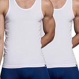 Men’s Glide Vest | Luxurious Bamboo-Cotton Vest | Regular Fit | White-image-10