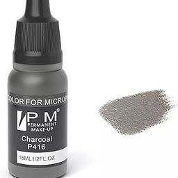 PM Permanent Makeup Cosmetic Color Micro Pigment by BELLE GAGA ™ Eyebrows Permanent Makeup Pigment - Micro Pigment Cosmetic Colour Tattoo Ink Microblading Pigment (P416 Charcoal)-image-89