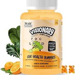 Eye & Brain Health Gummies for Kids | DHA, Lutein | Olympic Orange Flavor | 5-15 Years | The Wise Tortoise | No Artificial Flavors | 30 Gummies-3