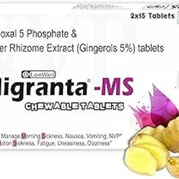 Migranta -Ms Chewable Ginger Candy for Nausea Vomiting | Ginger (Gingerols) with Vitamin B6 (Pyridoxine) |Support Gut Motility | Ginger Candy for Digestion, Bloating, Gas Relief | Morning sickness candy | Travel Motion Sickness Supplement - 30 tablets Sugar-free-17