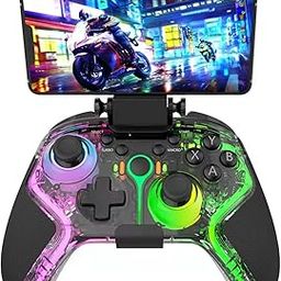 Wireless RGB Gaming Controller Ergonomic Design Joysticks For Android/IOS/Tablet/PC/Switch/PS3/PS4 | Gamepad Control For Pubg Etc. | Programmable Buttons, Dual motor force, Haptic Feedback-26