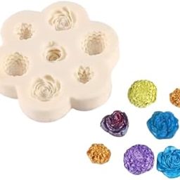 Skytail 7 Cavity Rose Peony Flower Silicone Candle Mould for Chocolate Fondant Candy Cake Decoration Cupcake Topper Jelly Dessert Ice Cube Wax Making Soap Bath Bomb Floral Carnation Resin Jewelry Mold-image-17