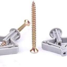Plasterboard Fixings Anti Rotate Drywall Anchor Kit Butterfly Type Wall Fixing Anchor with Screws for Gypsum Board Fiberboard Hollow Board Hanging Heavy Items on Drywall (10)-13