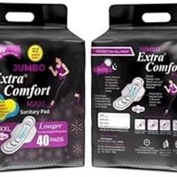 Deetto Extra Comfort XXXL 320 Mm Ultra Soft Thin Dry Cottony Sanitary Napkin Pad With Wing For Women, Girl Jumbo pack of 40 Pads Sanitary Napkins-image-31