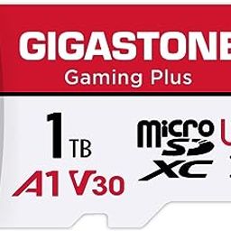 [Gigastone] 1TB Micro SD Card, Gaming Plus, MicroSDXC Card for Nintendo-Switch, Wyze, GoPro, Dash Cam, Security Cam, 4K Video Recording, UHS-I A1 U3 V30 C10, up to 100MB/s, with Adapter-80