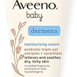 Aveeno Baby Dermexa Moisturising Cream 100g with Triple Oat Complex and Ceramides to soothe and relieve dry, itchy, sensitive skin | US pediatrician recommended | No added fragrance, cortisone or dyes | Hypoallergenic-image-7