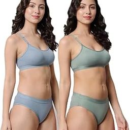 Women Cotton Sports Bra Panty Set|Gym Bra and Panty Set|Fitness Bra Panty Set|Yoga Bra Panty Set|Lingerie Set|Bra Panty Set for Women (Pack of 2)-picture-45
