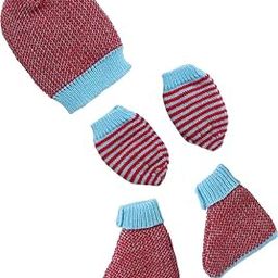 Little Angels Newborn Baby Accessories Combo - Cap, Mittens, Socks Set-image-66
