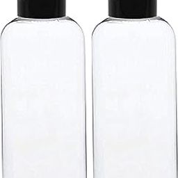 200ml Empty Clear Plastic Bottles Refillable Travel Size Cosmetic Containers Leak Proof Squeeze Bottles with Black Flip Cap for Toiletries,Shampoo.(Pack of 2)-18