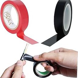 IRIKA PVC Insulation Tape - 6.5m x 18mm (1 ROLL RED + 1 ROLL BLACK) B | Durable Electrical Insulation Tape for Wiring and Repairs-picture-20