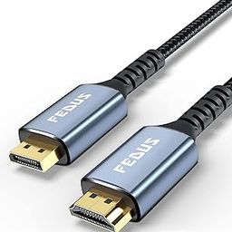 FEDUS Displayport To Hdmi Cable Converter, 1.5 Meter 4K@60Hz Braided Dp To Hdmi Adaptor Connector, Compatible With Projector, Laptop, Monitor, Tv, Pc, Graphic Cards Hdtv Monitor Projector, Black-6