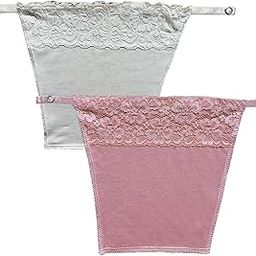 Vikimo Cotton Clip-on Mock Whole Lace Pattern Camisole Cami Secret | Clip On Mock Lace Cami Secret Cleavage Cover Feel Confident with Cover Up for Deep Neck (Free Size) Set of 2-image-58