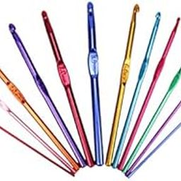 12 Pcs Multicolor Aluminum Crochet Hooks Set 2-8mm Needles-image-62