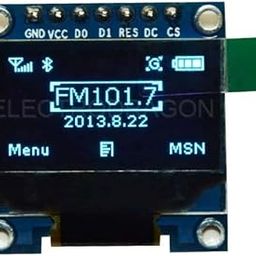 SOOTRA D1286497 7Pin 0.96 Inch IIC/SPI Serial 128X64 White Oled Display Module Pack of - (2)-10