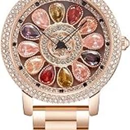 Alloy Steel Flora Watch for Women Multicolor Diamond Rotating Dial Women Watches for Girls Ladies Watch Analog Latest Stylish & Unique Womens Watch-7