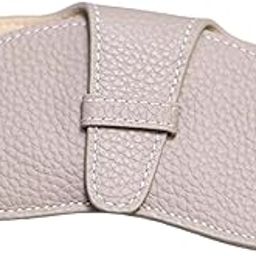LOOM TREE Sunglasses Case Stylish Lightweight PU Leather Solid Color Protective Sleeve Gray | Eyeglass Cases-98