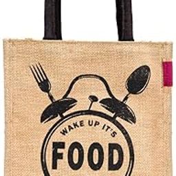 H&B Women's Multipurpose Waterproof Jute Tote Bag, 11x9x6-inch (Red)-image-7