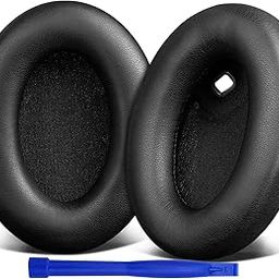 SOULWIT Replacement Earpads for Sony WH-1000XM4 (WH1000XM4) Headphones, Ear Pads Cushions with Noise Isolation Foam, Added Thickness, Without Affecting Sensor - Black-23