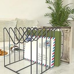 MFS Craft World black coating 01- Bookshelf News papers and Magazines Storage Rack Shelving Decoration book stand holder 7X7X10 INCHES-27