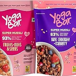 Yogabar Wholegrain Breakfast Muesli - Fruits, Nuts + Seeds + Dark Chocolate, 400g Each-image-28
