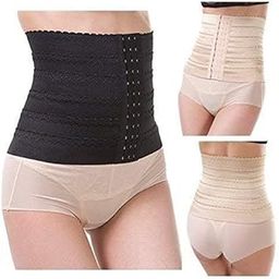 Doville Air Breath Tummy Grip Belt Waist Trainer Trimmer and Slimming Corset 3 Hooks Row Girdle with Wire Support Low Range Comfort Shapewear for Women Free Size Best for-29