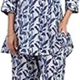 Natures Indigo Canvas Cotton Co-ord Set for Women-image-27