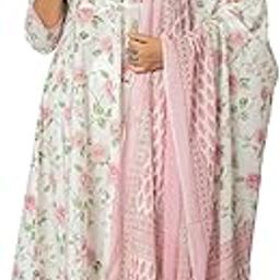 Women's Cotton Printed Anarkali Kurta with Palazzo Pants and Dupatta-picture-3