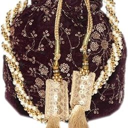 Premium Women's Wine Potli Purse for Party Wedding-image-88