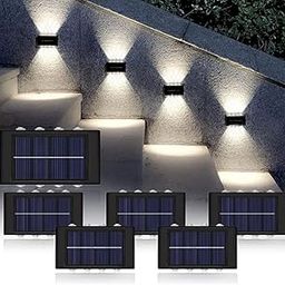TECH LOGO ELECTRONICS Outdoor Solar Light 2 Way Wall Fence Decor Light Outdoor Two Way Up Down Waterproof Solar Led Wall Decor Lamp Auto On Off Light Sensor Wall Mount Solar Light-Yellow (6)-7