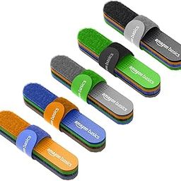 Amazon Basics Reusable Cable Ties Strap with Double Sided Hook & Loop Wire Organizer | 10.5 cm (Pack of 50)-23