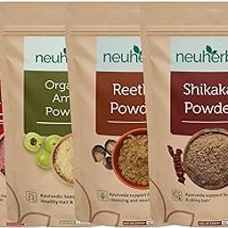 Neuherbs Amla, Reetha, Shikakai and Hibiscus Powder for Skin & Hair Care | Hair Growth & Hair Mask, 100g Each (Combo Pack of 4) | 100% Organic, Rich in Vitamins & Antioxidants-image-82