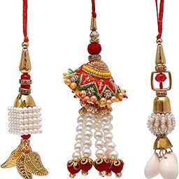 Lumba Rakhi Set of 3 for Bhabhi Sister-In-Law, Lumba Latkan Rakhi for Bhabhi, Designer Rakhi for Bhabhi for Rakshabandhan-image-10