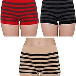 Women's Spandex Seamless Boyshort Panty,Free Size (Pack of 3)-image-14