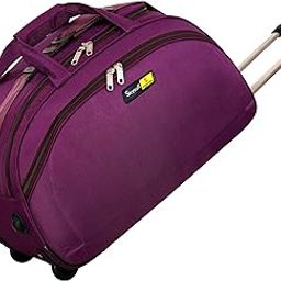 Skysun Luggage Travel Duffel Trolley Bag with 2 Wheels Duffel Strolley with Wheels (24 Inch, Purple)-image-63