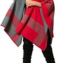 Women Ladybird Reversible Cape (RED/Grey_Free Size)-30