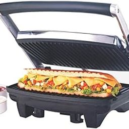 Borosil Jumbo Grill Sandwich Maker with Cool-Touch Handle and Power Indicators – Make 2 Jumbo Sandwiches at Once with Non-Stick Plates, 1000W Power, 105° Opening, & 2-Year Warranty-23