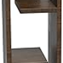 flux Book Storage Display Organizer Engineered Wood Multipurpose Rack with Solid Finish Showcase Stand (Brown)-27