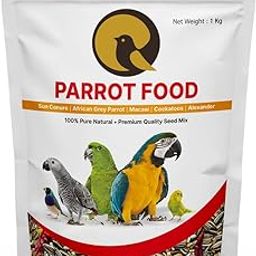 Fast-Acting Parrot Food 1Kg for Big,African Grey Parrot,Sun Conure,Macaw,Lovebird and Alexander - All Life Stages Mix Seeds-image-55