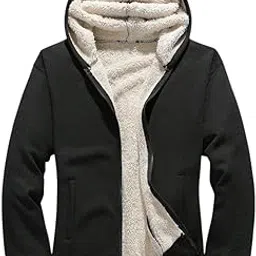 be savage Black Woolen Zipper Hoodie for Men Winter Wear Jacket for Men Woolen Hoodies-picture-8