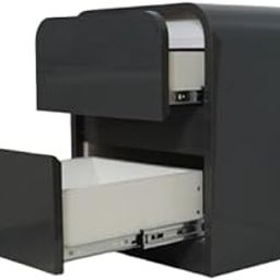 Techno Modular System Compact Black Office Table with Dual Drawers – Modern Glossy Finish, Ideal for Home & Workspace-image-53