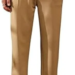 campus sutra Men's Trousers | Mid-Rise, Cuffed Hem, Button Closure | Solid Twill | Polyester Blend Trousers for Casual Wear-picture-49