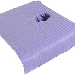 UJEAVETTE Pure Cotton Massage Table Face Hole Towel Beauty Bed Cover Sheet Lilac-image-72
