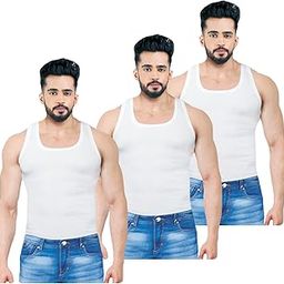 Men's Super Combed Cotton Round Neck Sleeveless Vest with Extended Length for Easy Tuck (Pack of 3)-image-55