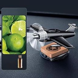 UJEAVETTE Solar Air Freshener for Car Dashboard Ornament Perfume Black Cologne-image-8