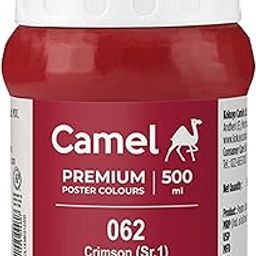 Camel Camlin Kokuyo Premium Poster Colours 500ml Non-toxic (Crimson, 062)-picture-7