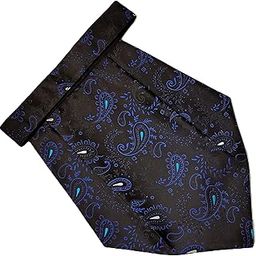France Mens Paisley Cravat ascot NeckTie Microfiber Fabric free size-image-28