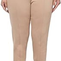 Women's Solid Cotton High Waist Ankle Length Jegging Trousers with 2 Side Pockets | Office Wear Summer Pants | Regular Fit, Stretchable, Comfortable & Stylish Everyday Bottoms-image-14